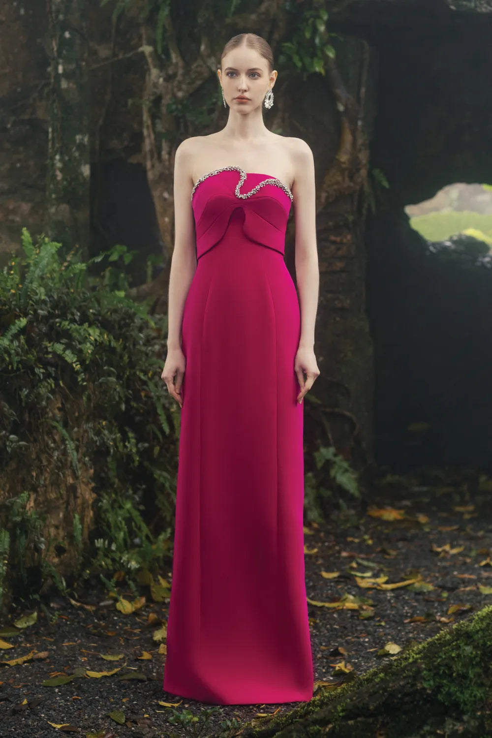 Orchid Strapless Straight Dress