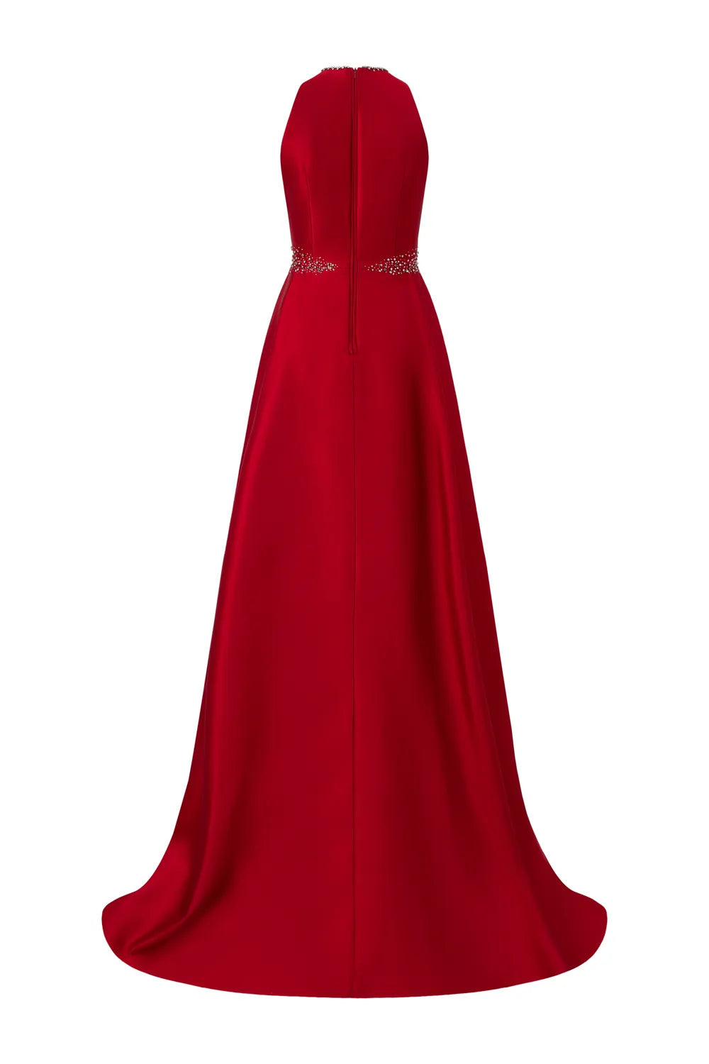 Sleeveless Deep V-Neck Flared A-Line Dress