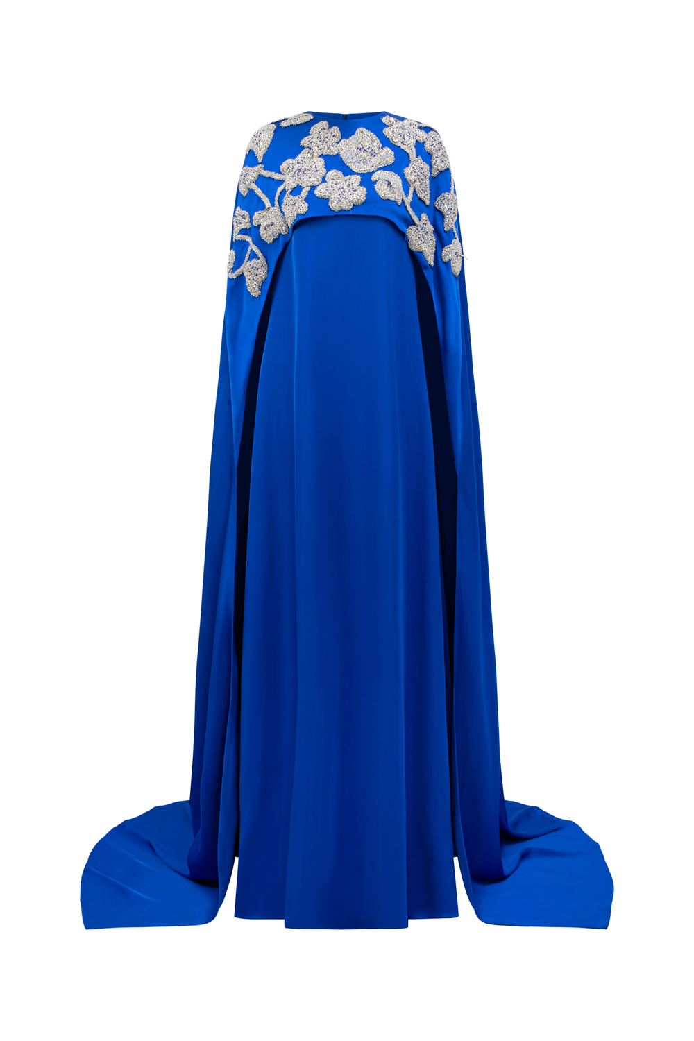 Long Back Flap 3D Embellished Dress