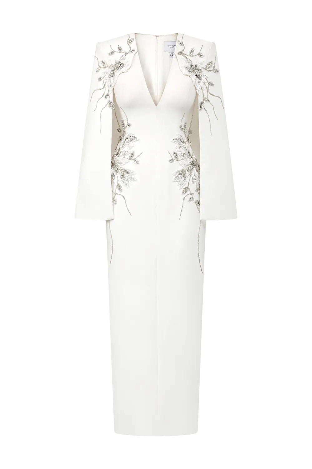 Cape Sleeves V-Neck Midi Dress