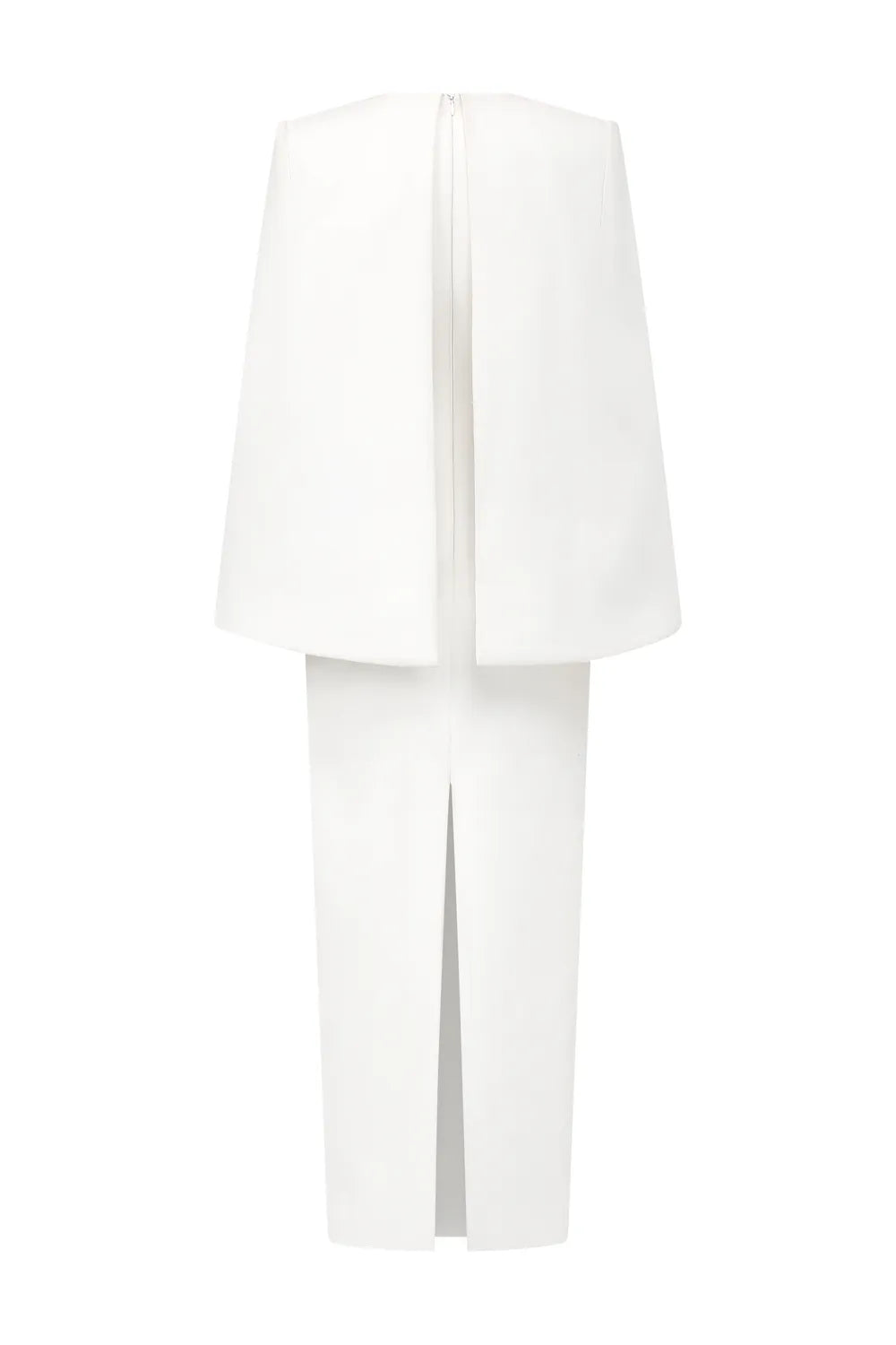 Cape Sleeves V-Neck Midi Dress