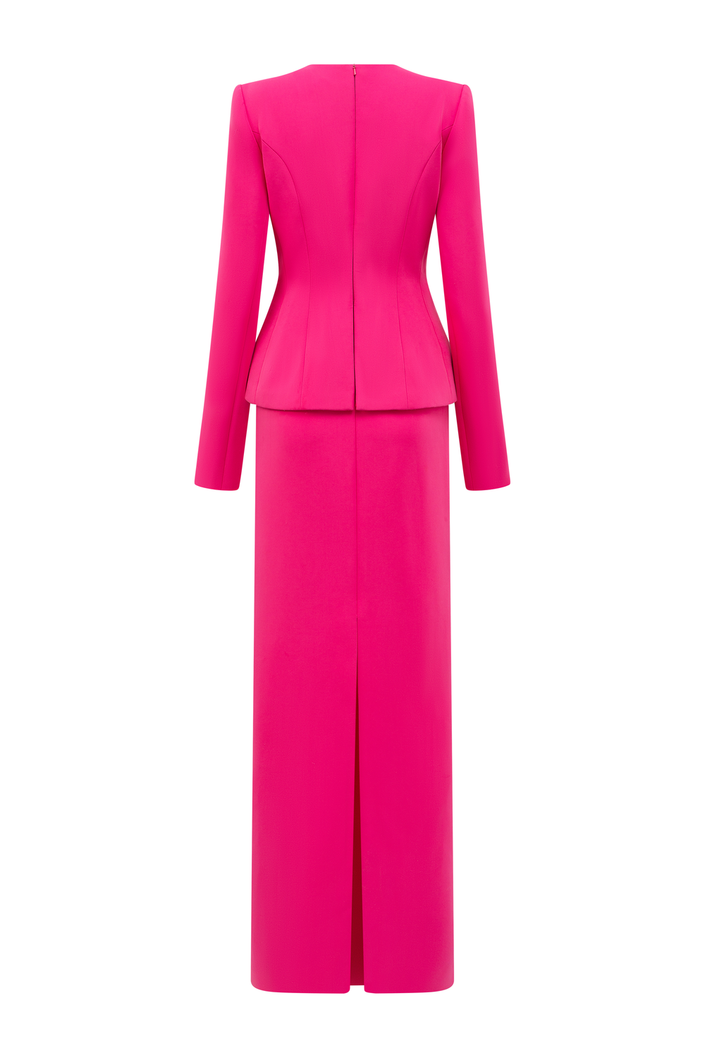 Deep V-Neck Crystal Embellished Flap Straight Dress