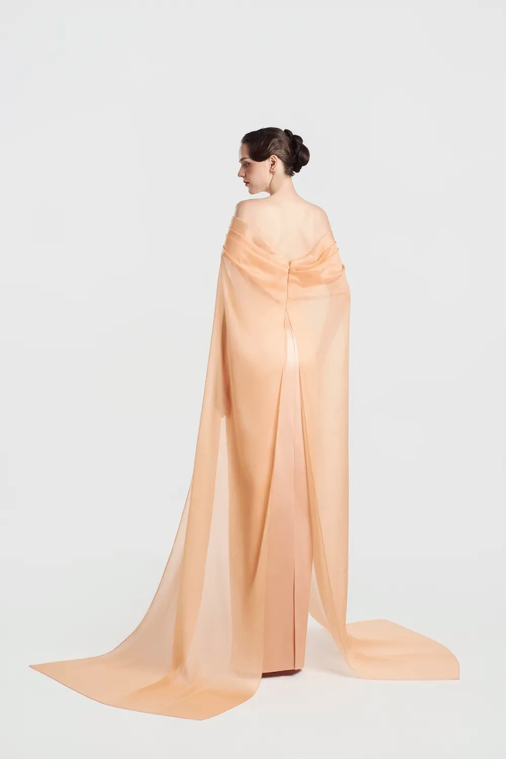Draped Off Shoulder Straight Dress - TRACY COUTURE
