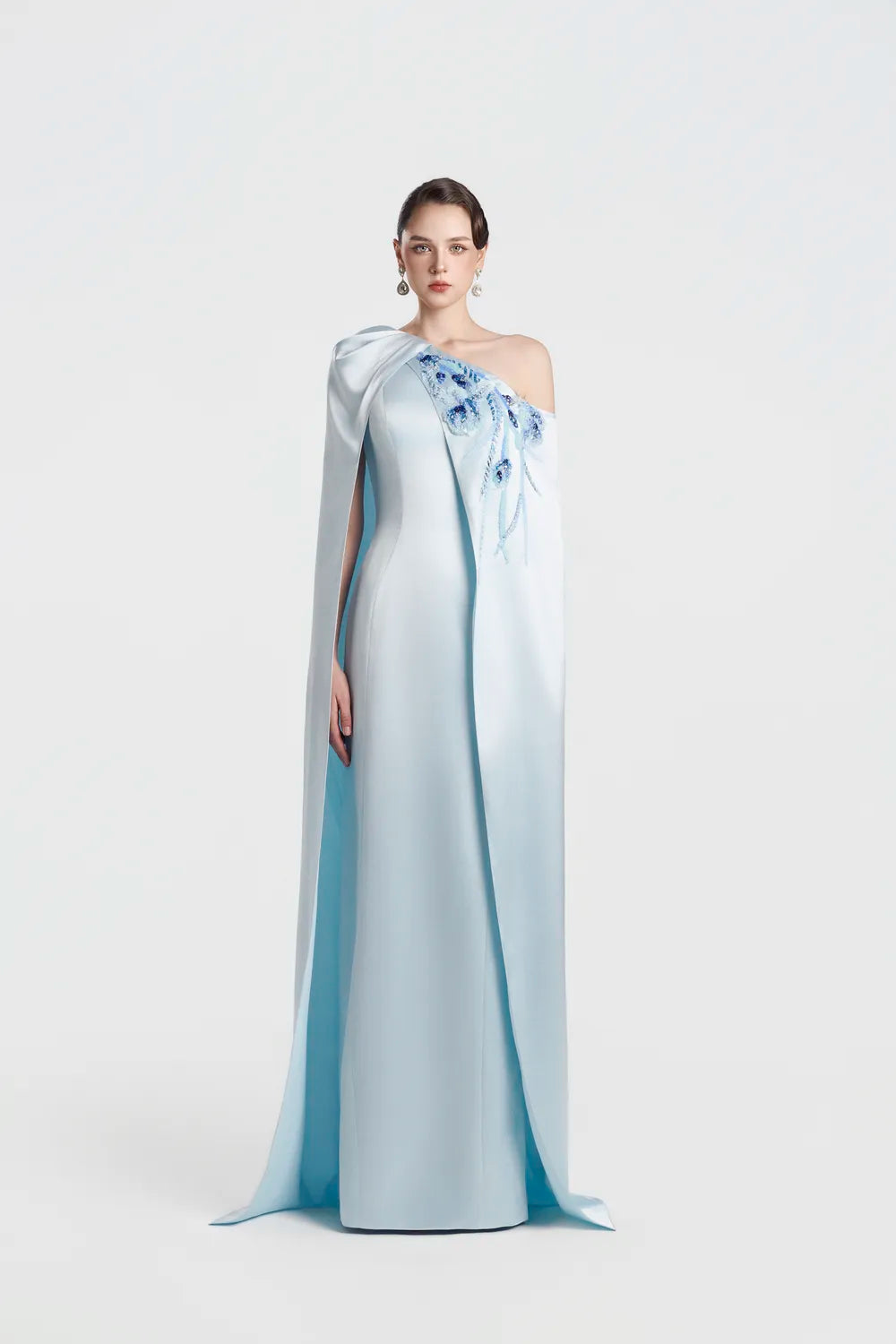 Asymmetric Long Flap Straight Dress