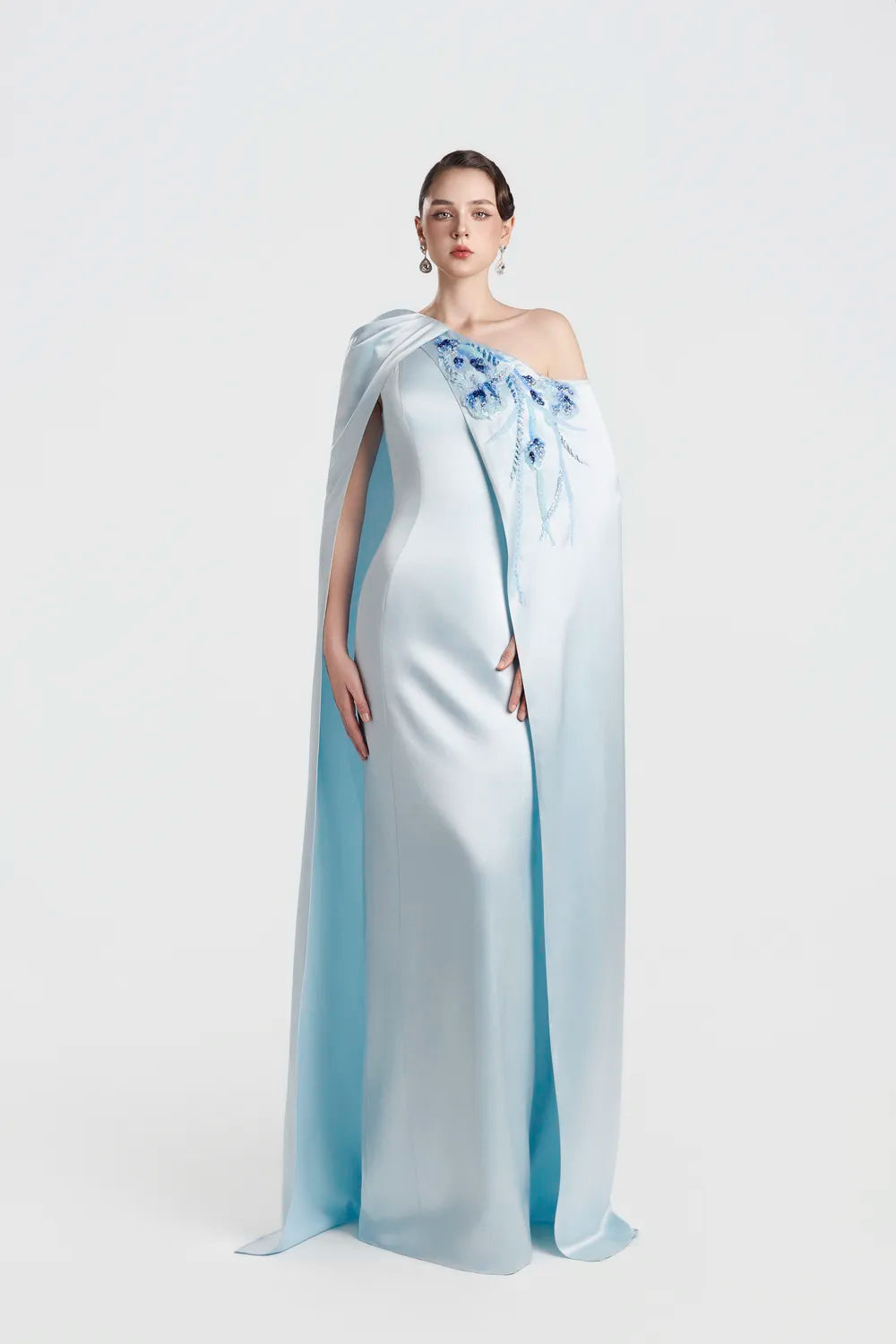 Asymmetric Long Flap Straight Dress