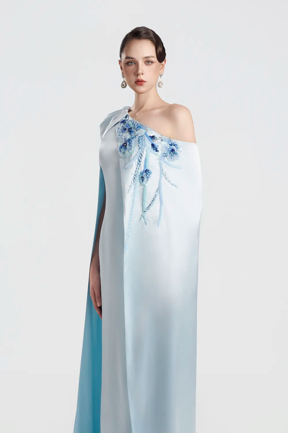 Asymmetric Long Flap Straight Dress