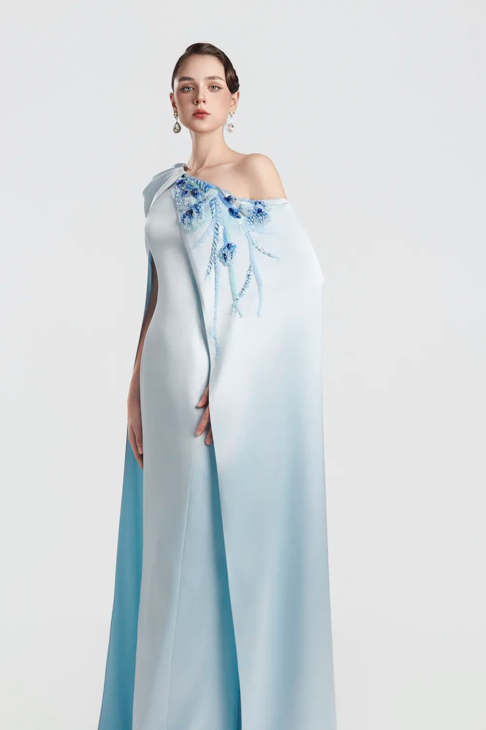 Asymmetric Long Flap Straight Dress