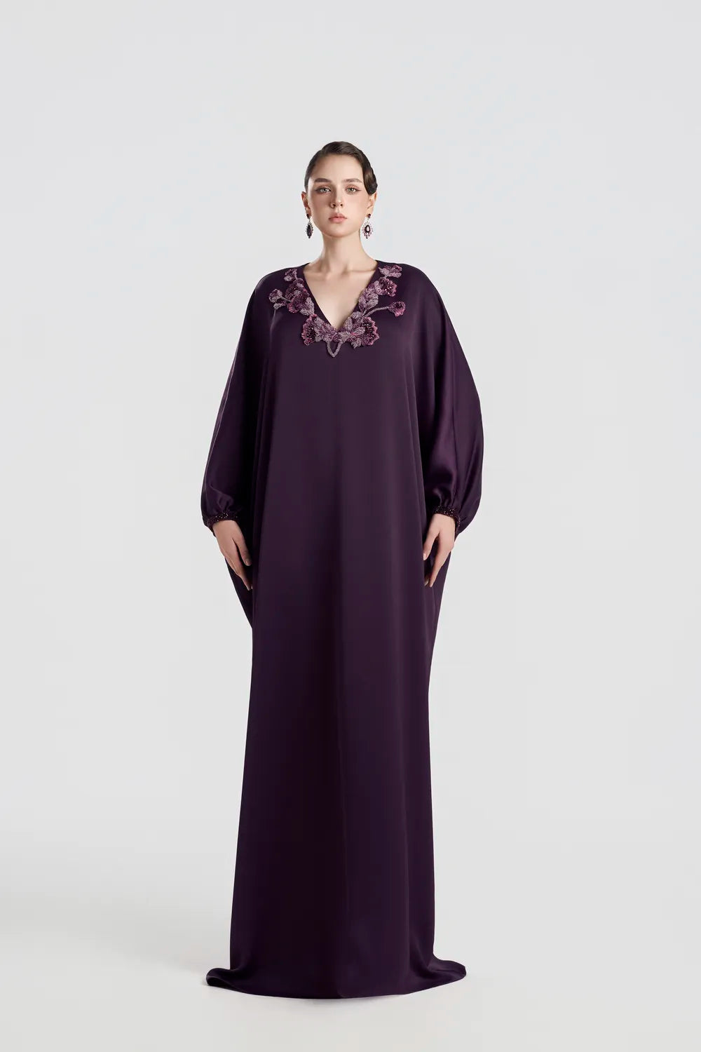 Sparkle V-Neck Embellished Straight Dress