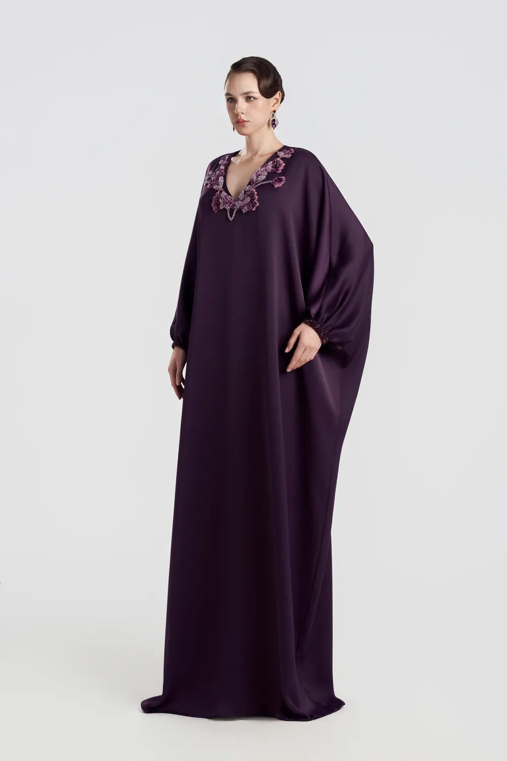 Sparkle V-Neck Embellished Straight Dress