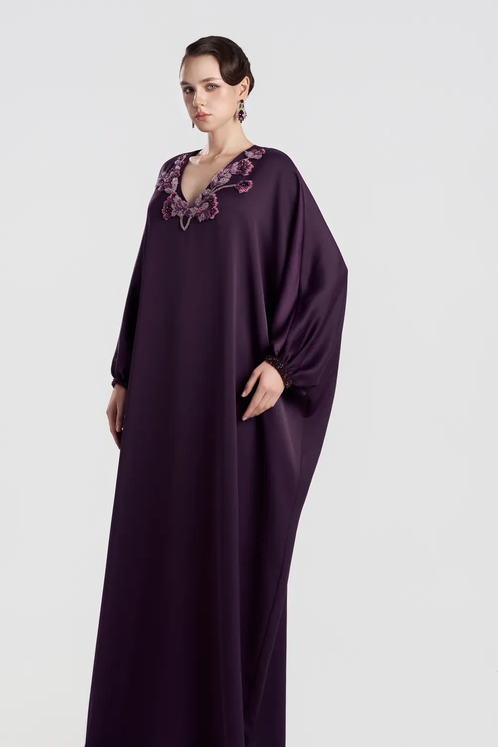 Sparkle V-Neck Embellished Straight Dress