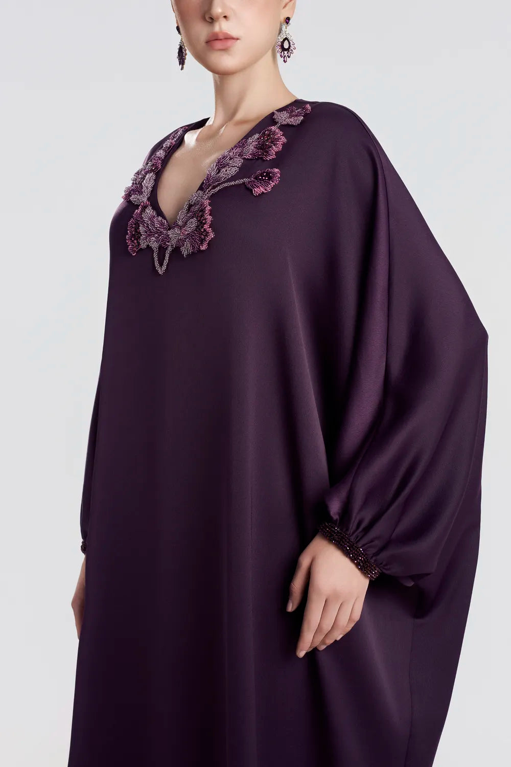 Sparkle V-Neck Embellished Straight Dress