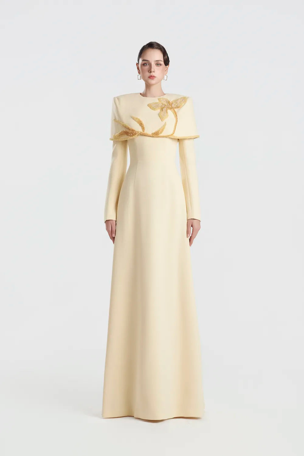 Cape Shoulder Flap A-Line Dress