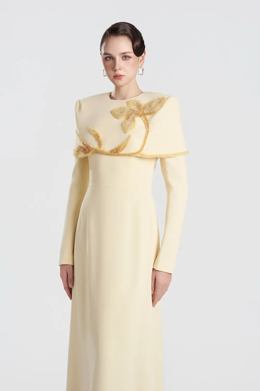 Cape Shoulder Flap A-Line Dress
