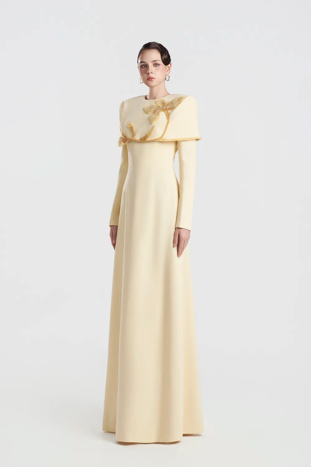 Cape Shoulder Flap A-Line Dress