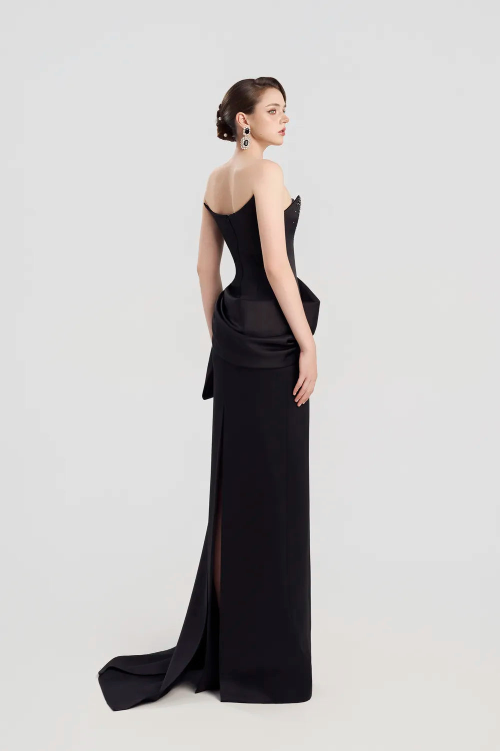 Crystal Embellished Chestline Bodycon Dress