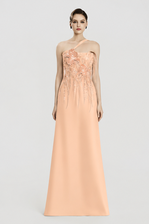 Asymmetric Single Strap A-Line Dress