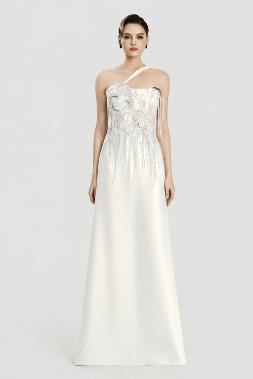 Asymmetric Single Strap A-Line Dress