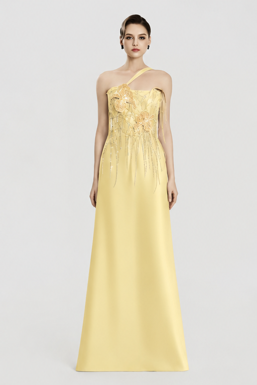 Asymmetric Single Strap A-Line Dress