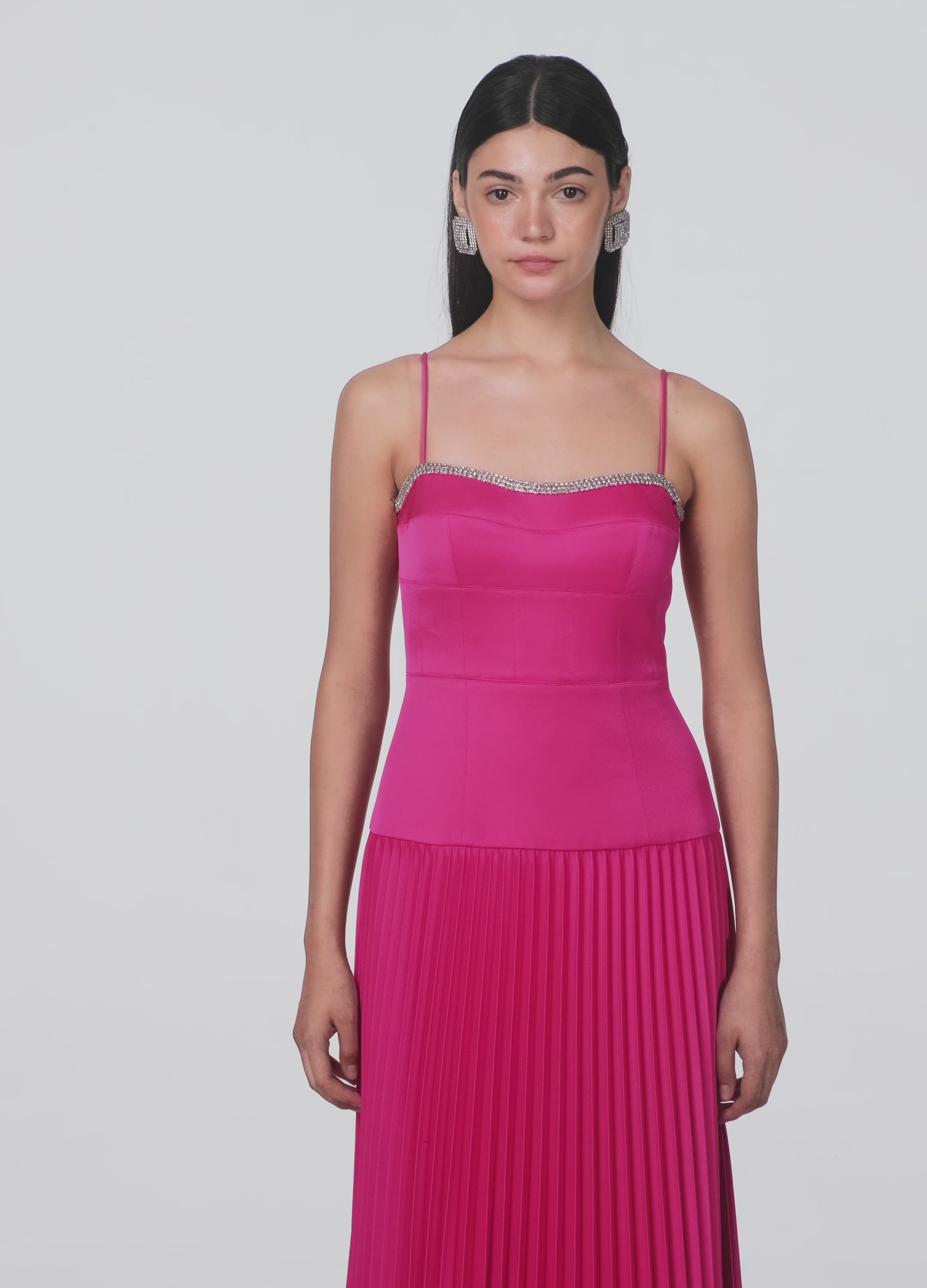 Camisole Pleated Maxi Dress