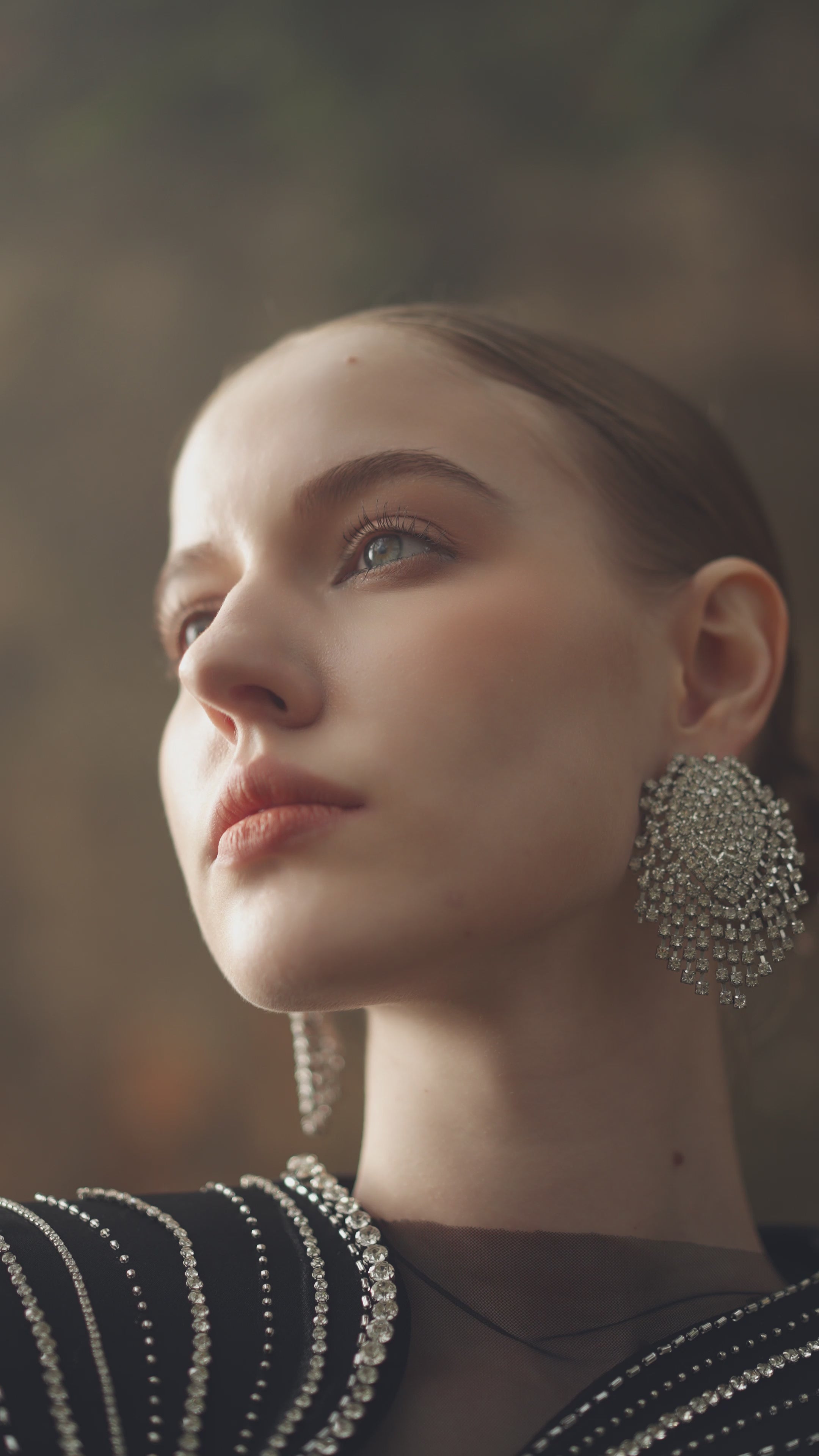 Wavy Orchid Shoulder Puffy Sleeves Dress