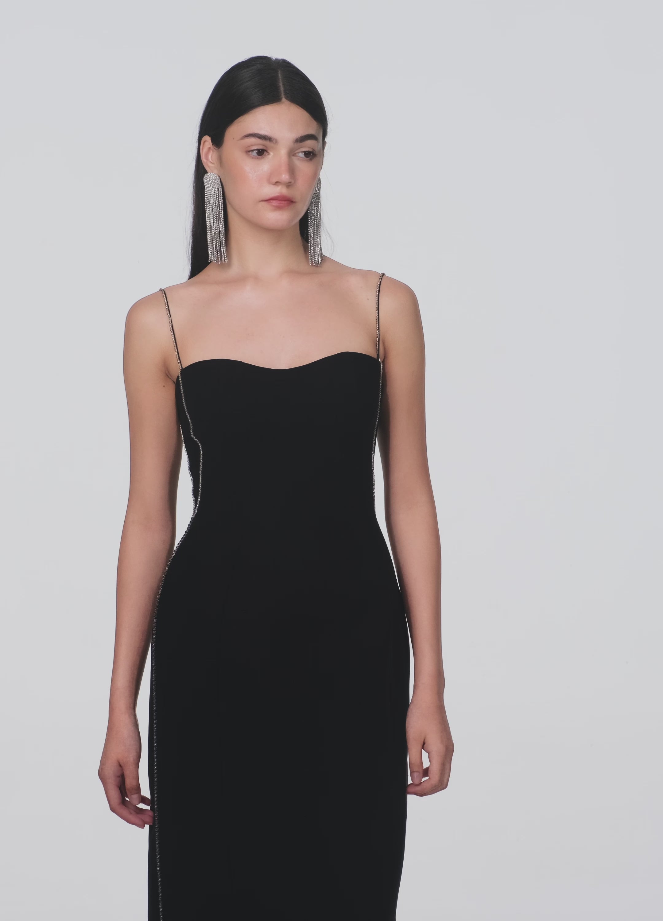 Camisole Crystal Embroidery Sweetheart Dress