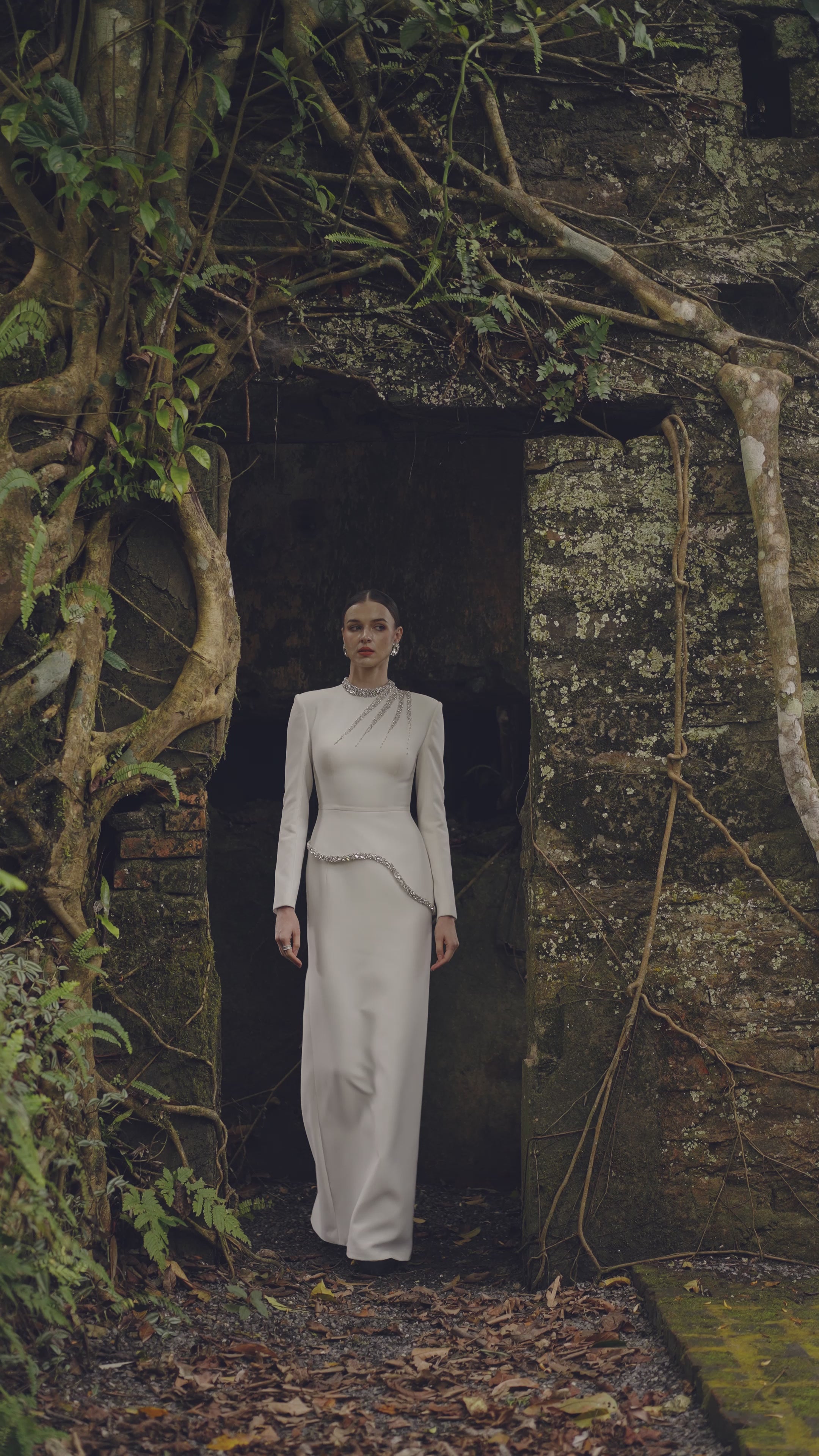 Stylized Crystal Embellished Dress