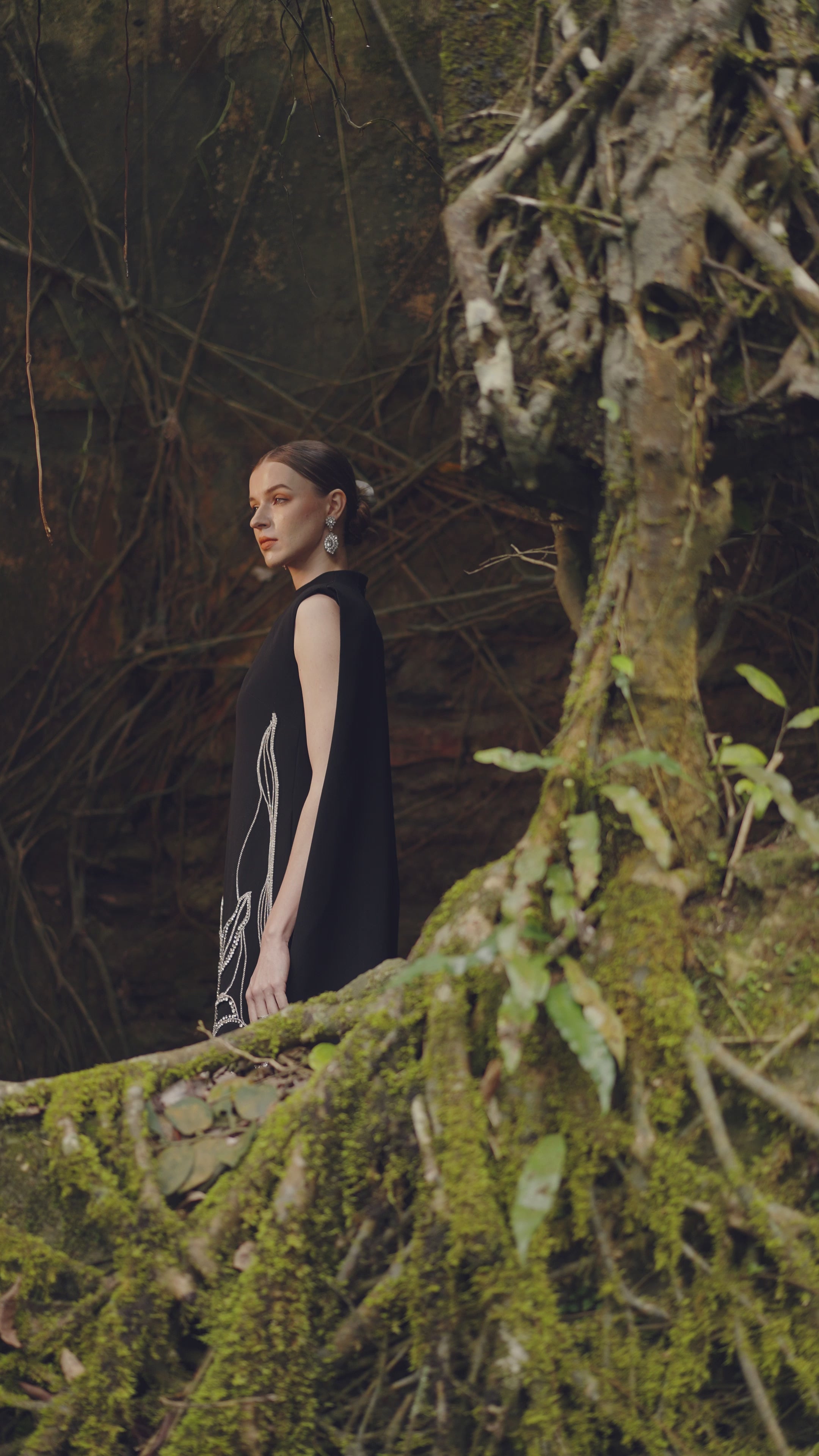 Sleeveless High Neck A-Line Dress