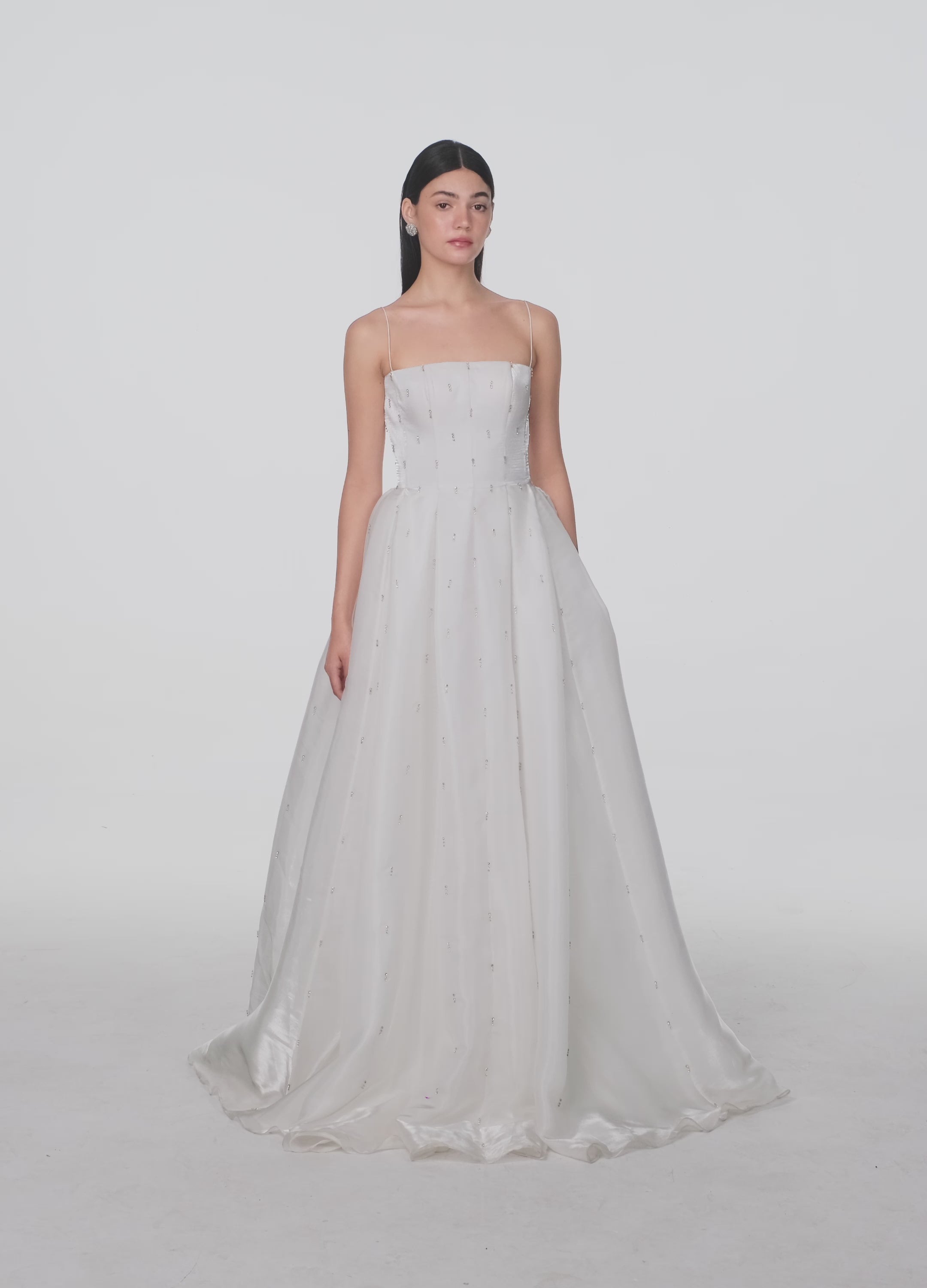 Camisole Full Dress With Stone Embellishment