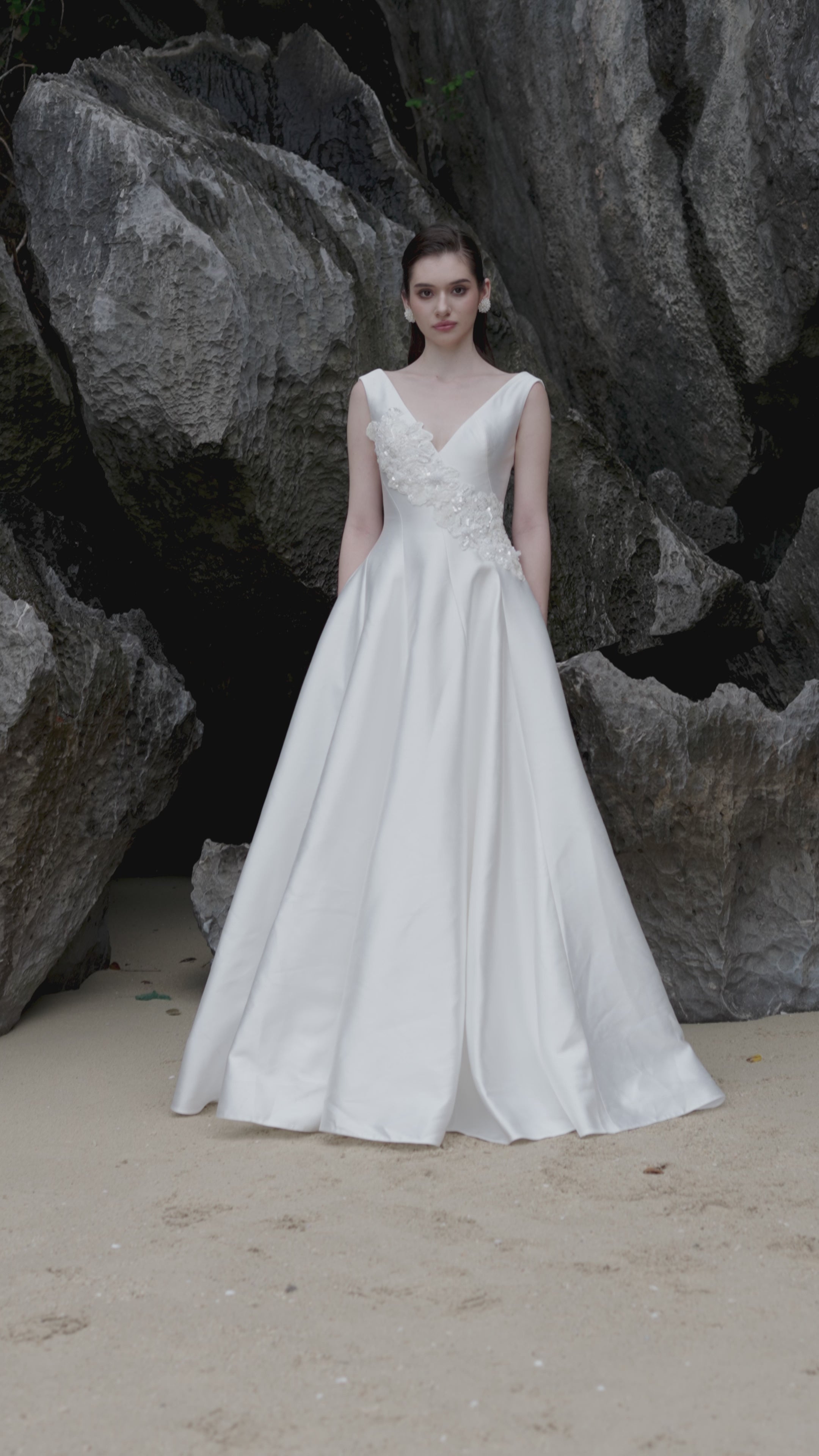 Strappy V-Neck Flared A-Line Dress