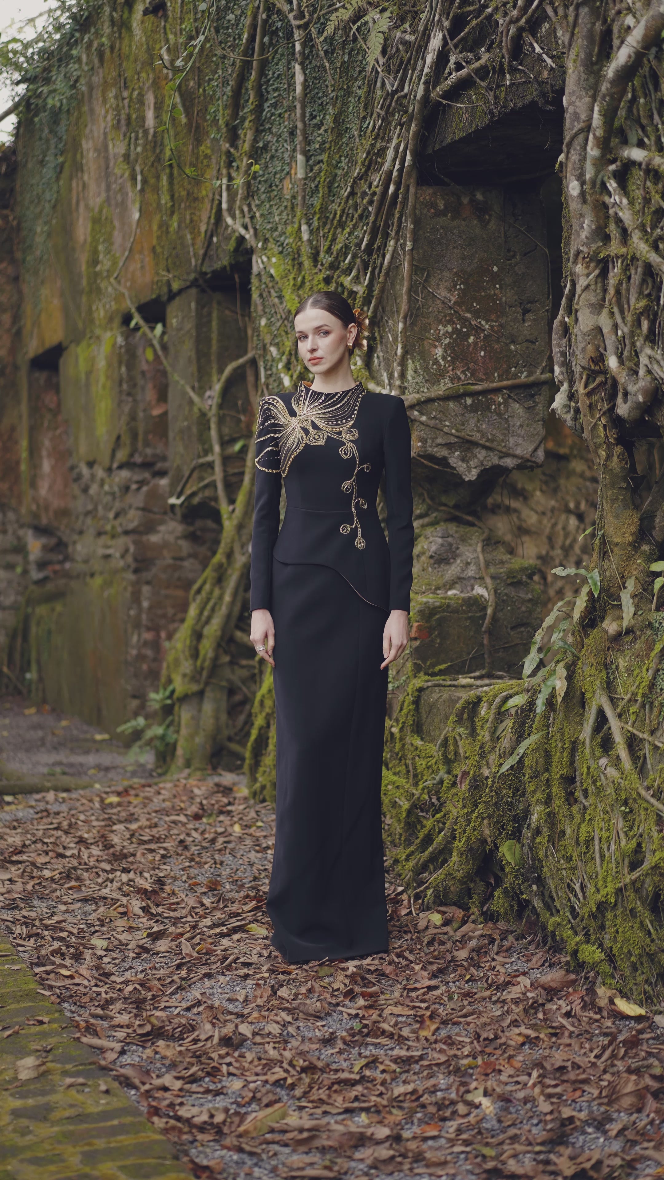 Orchid Embellished Open Back Dress