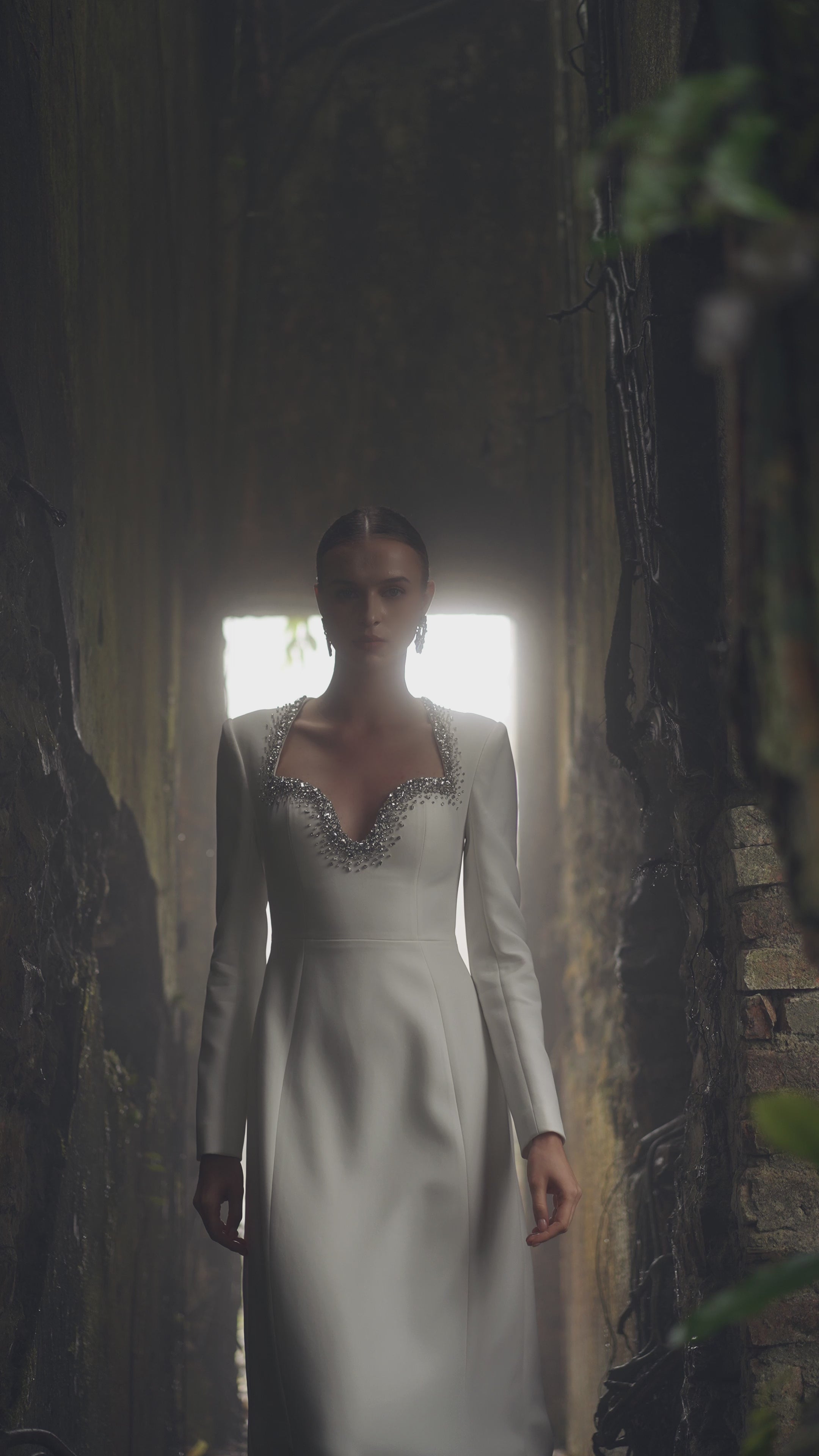 Stylized Neckline A-Line Dress