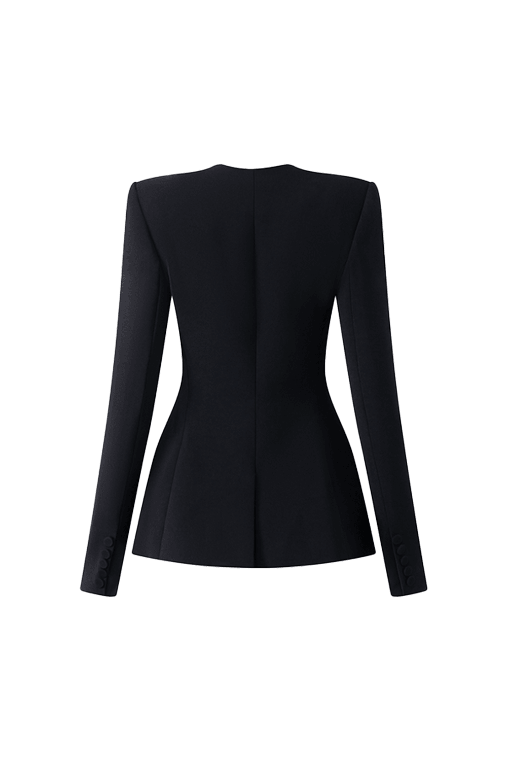 Long Sleeve Trapezoid Neckline Blazer And Flowing Skirt Set