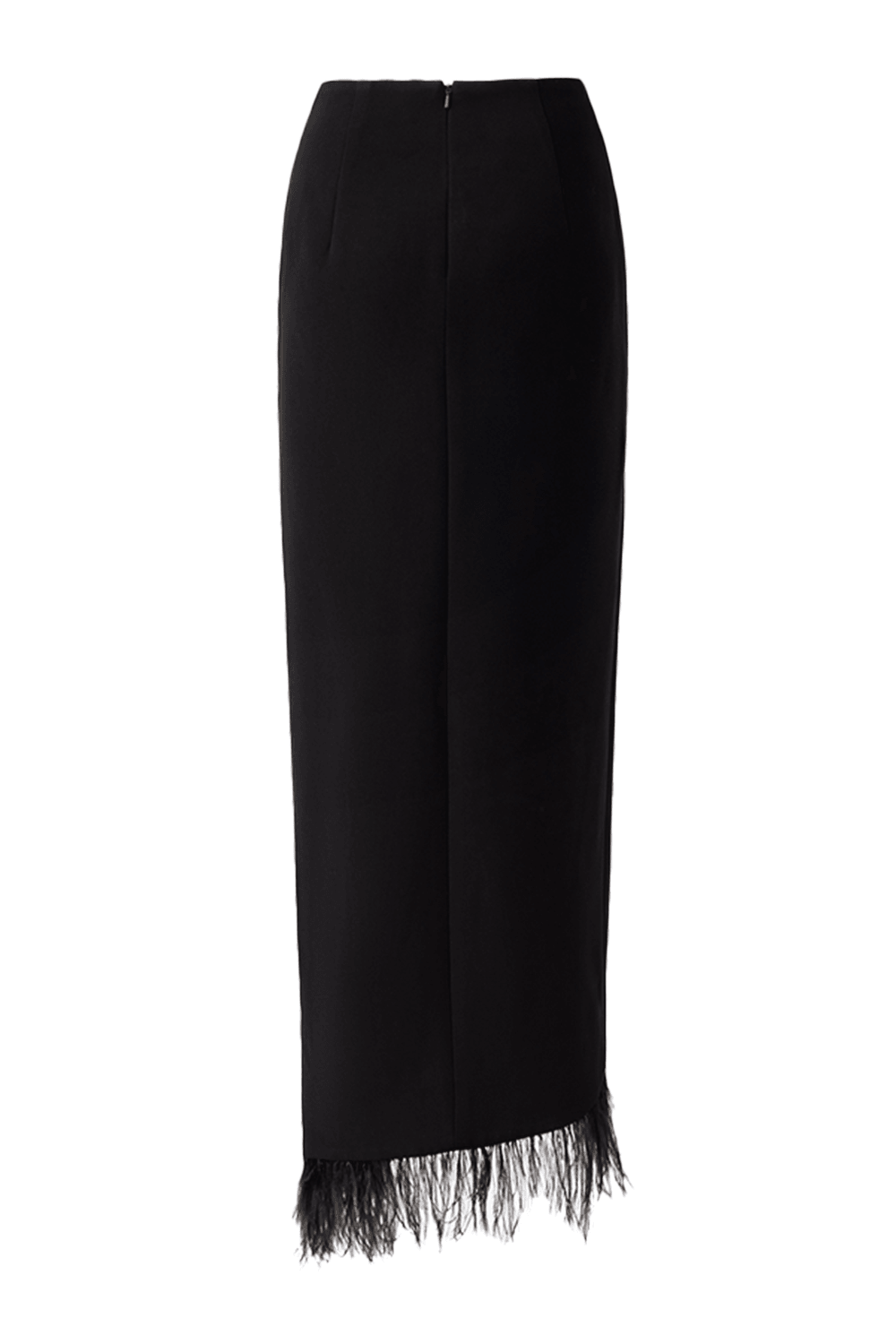 Asymmetric Sleeveless Blazer And Feather Skirt Set