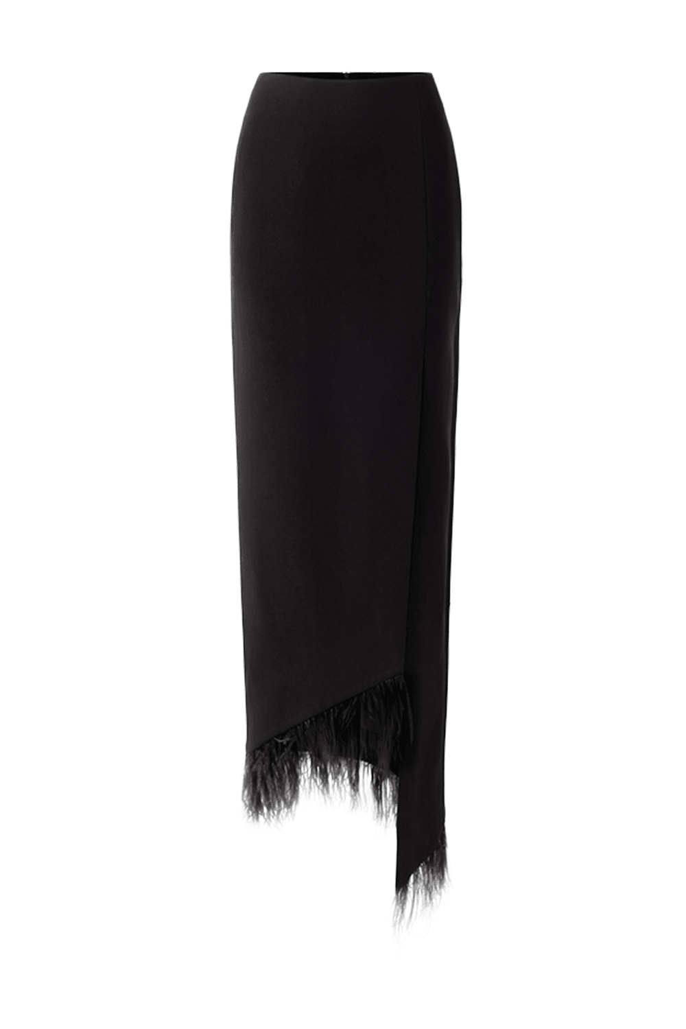 Asymmetric Sleeveless Blazer And Feather Skirt Set