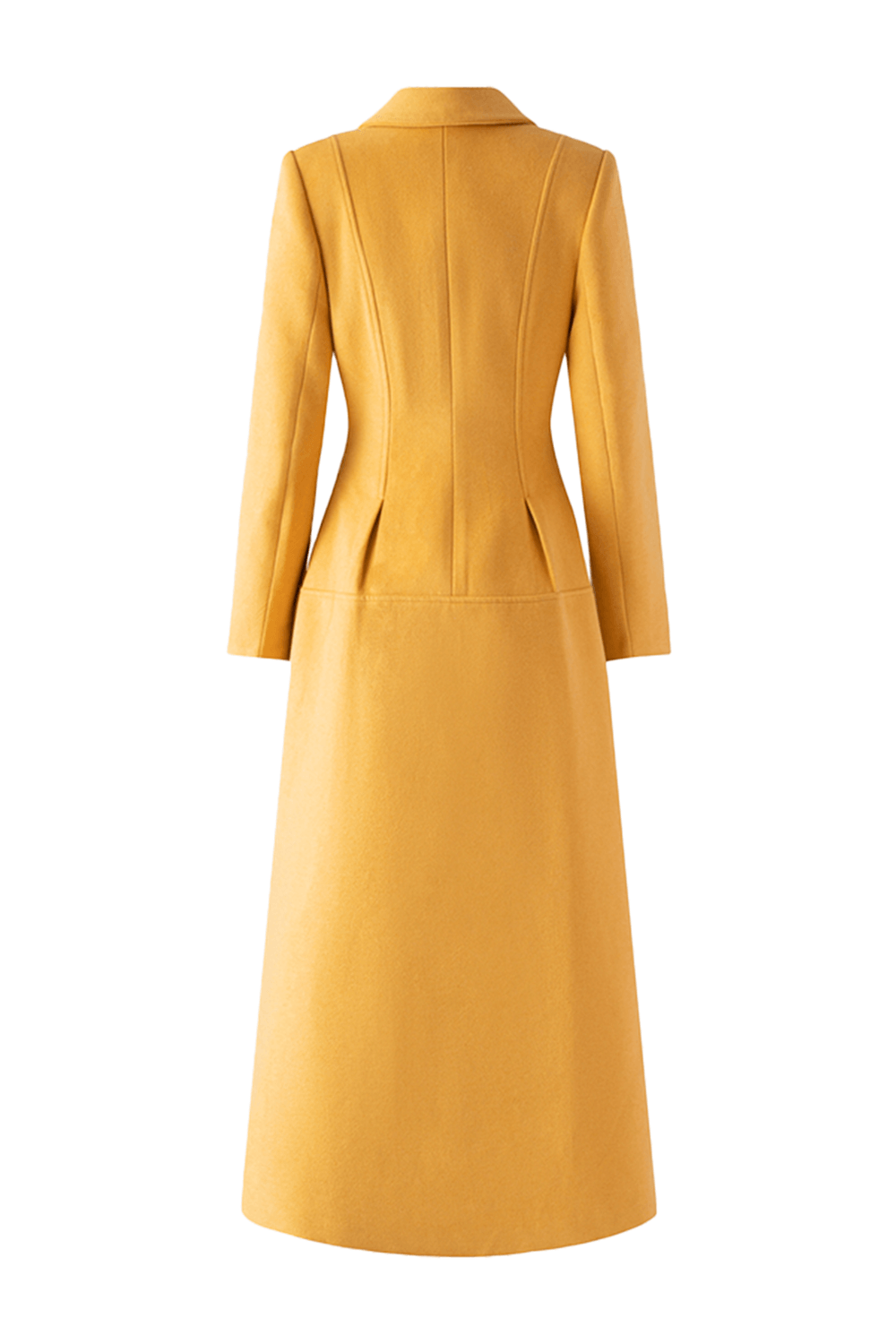 Pleated Single Breasted Manteau With Single Button