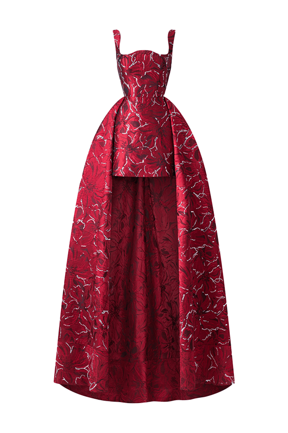 High Low Sleeveless Curved Neckline Dress