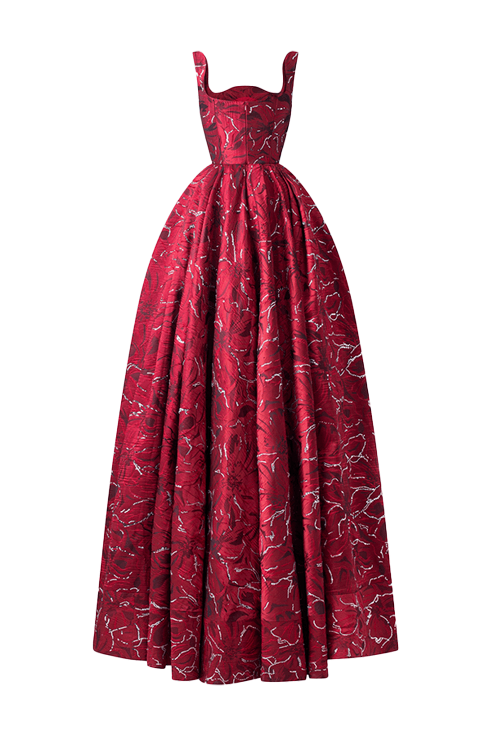 High Low Sleeveless Curved Neckline Dress