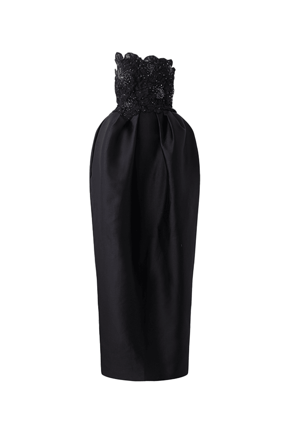 Strapless Dress With Embroidery Pattern