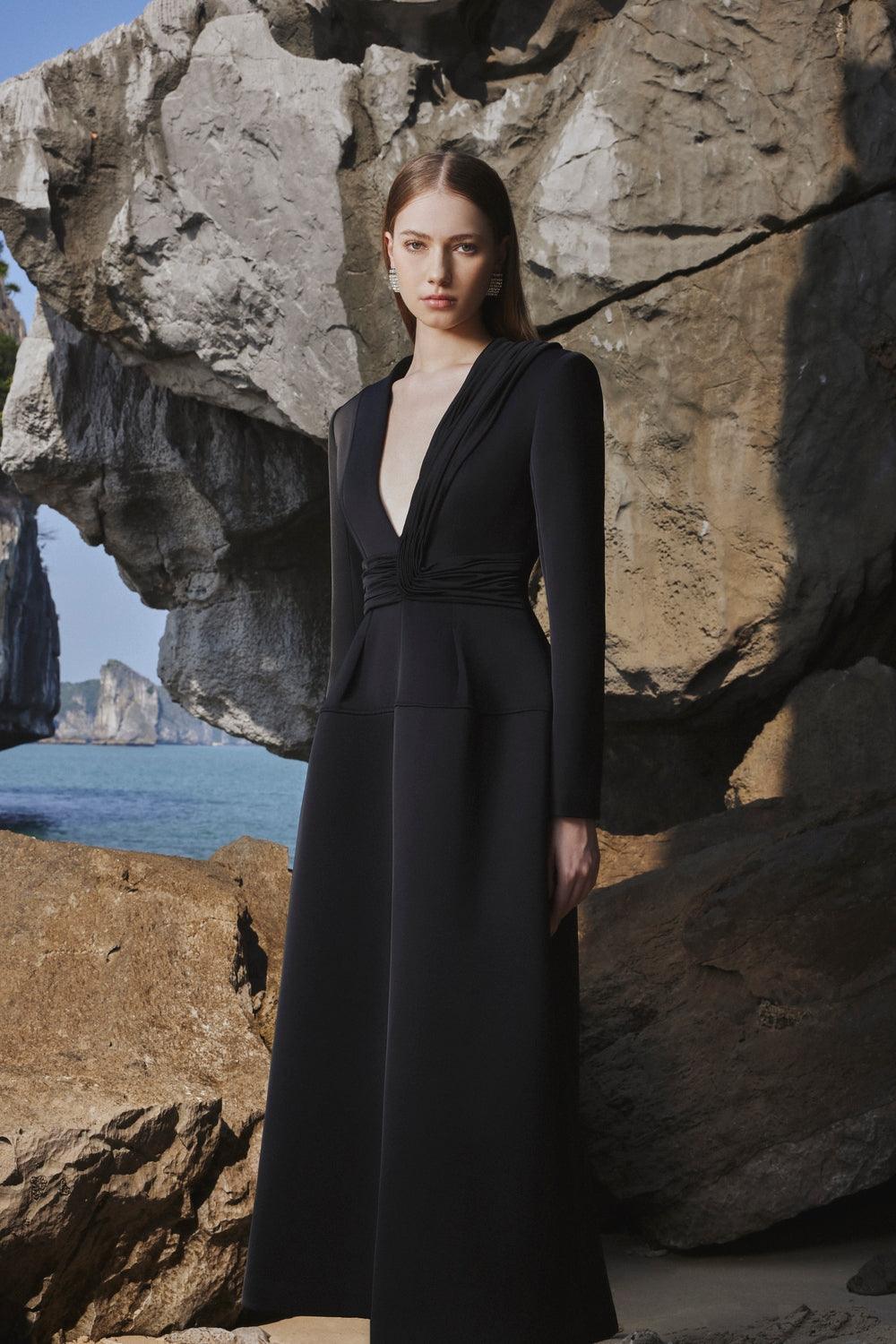 Classic Single-Breasted Coat Dress