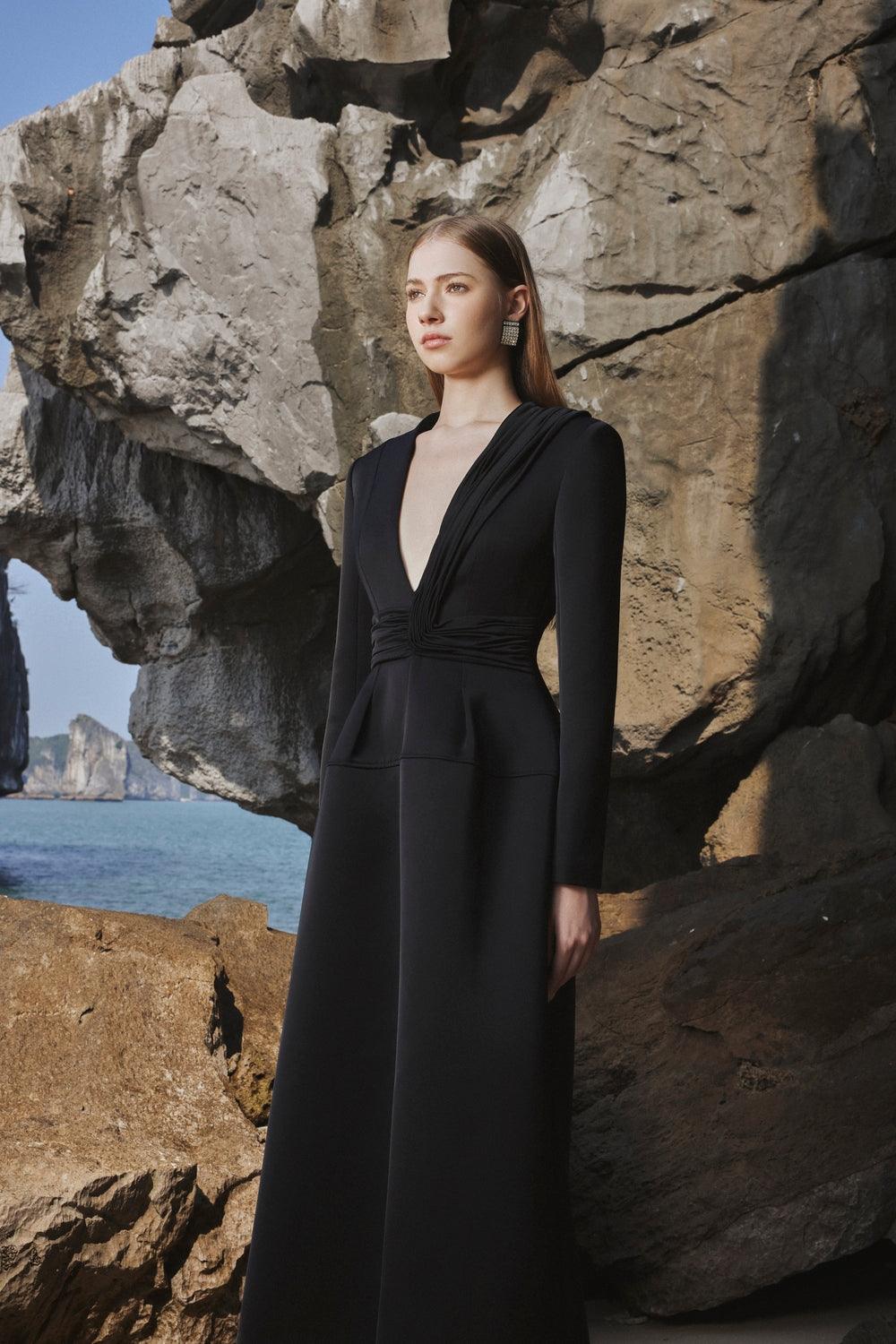 Classic Single-Breasted Coat Dress