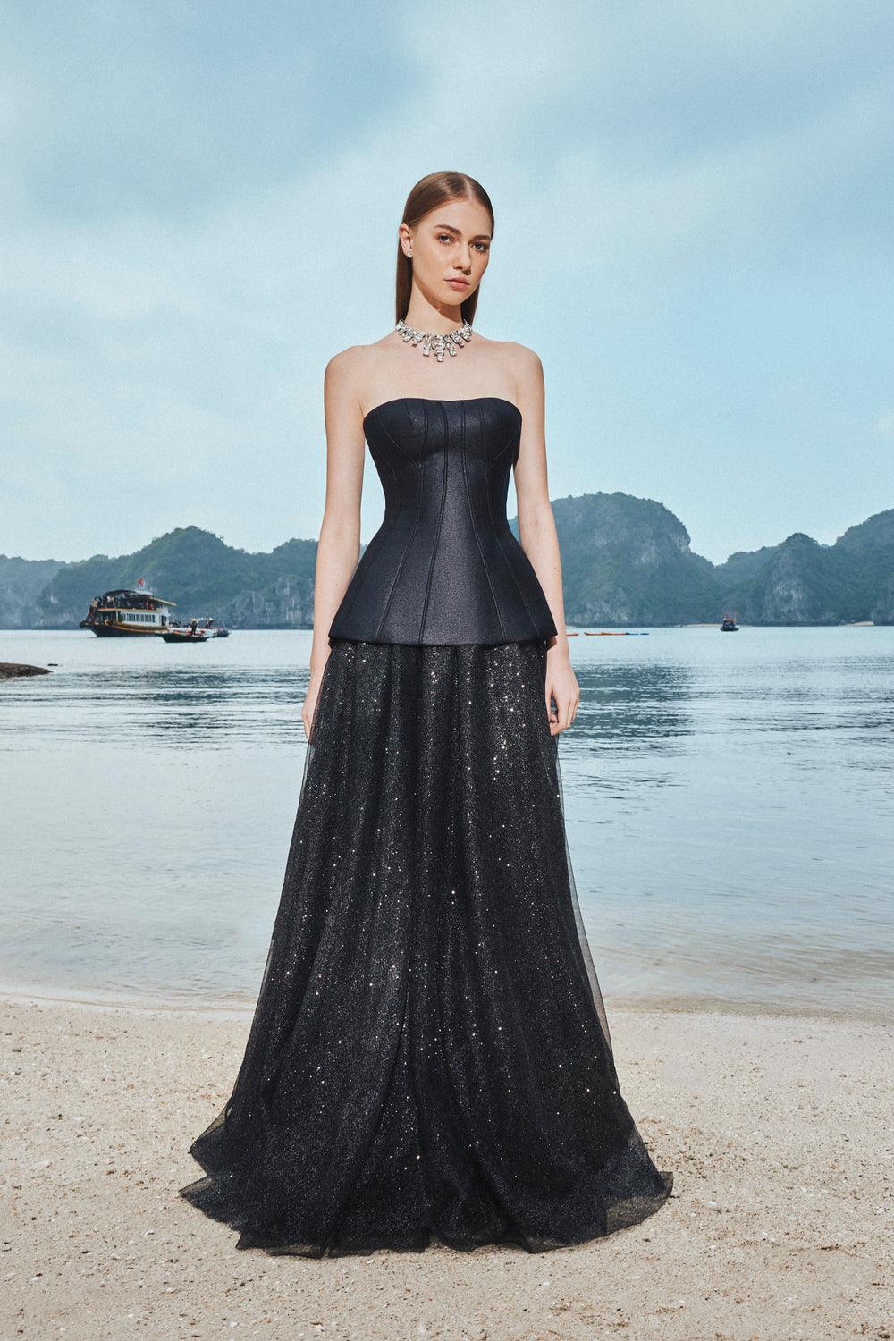Classic Corset And Flowing Skirt Set L / Black Classic Corset And Flowing Skirt Set L / Black