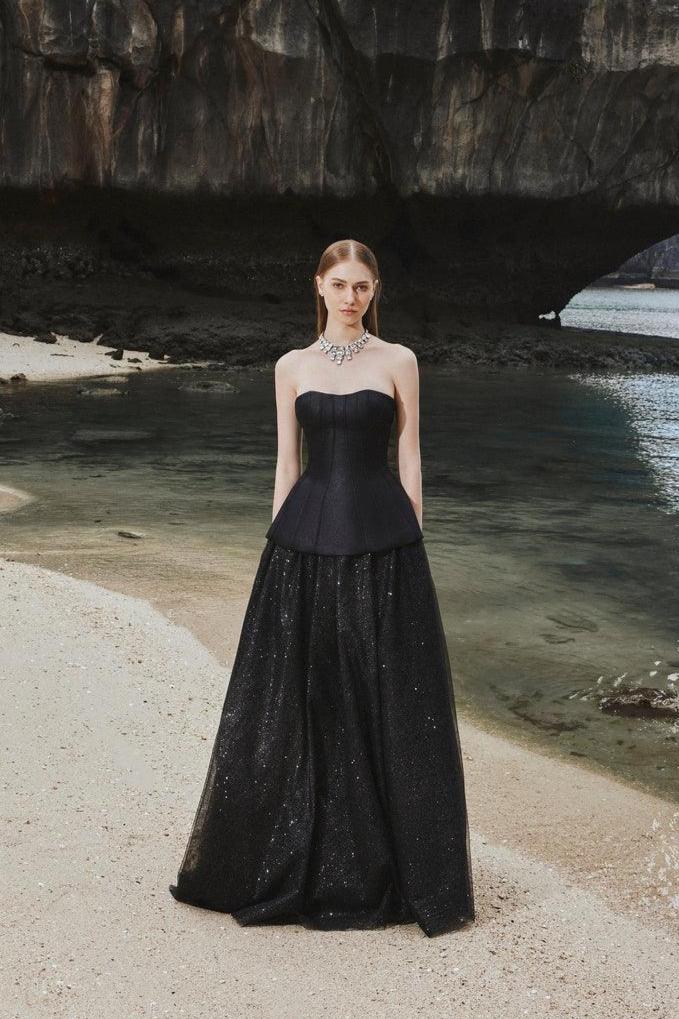 Classic Corset And Flowing Skirt Set