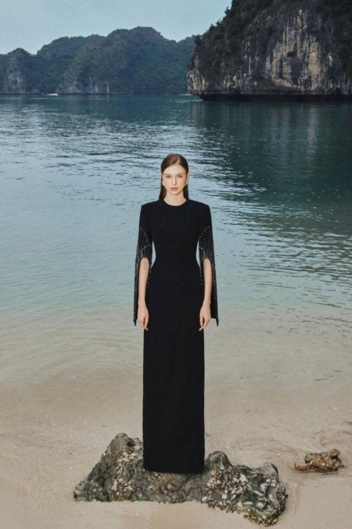 Slit-Sleeve Bodycon Dress