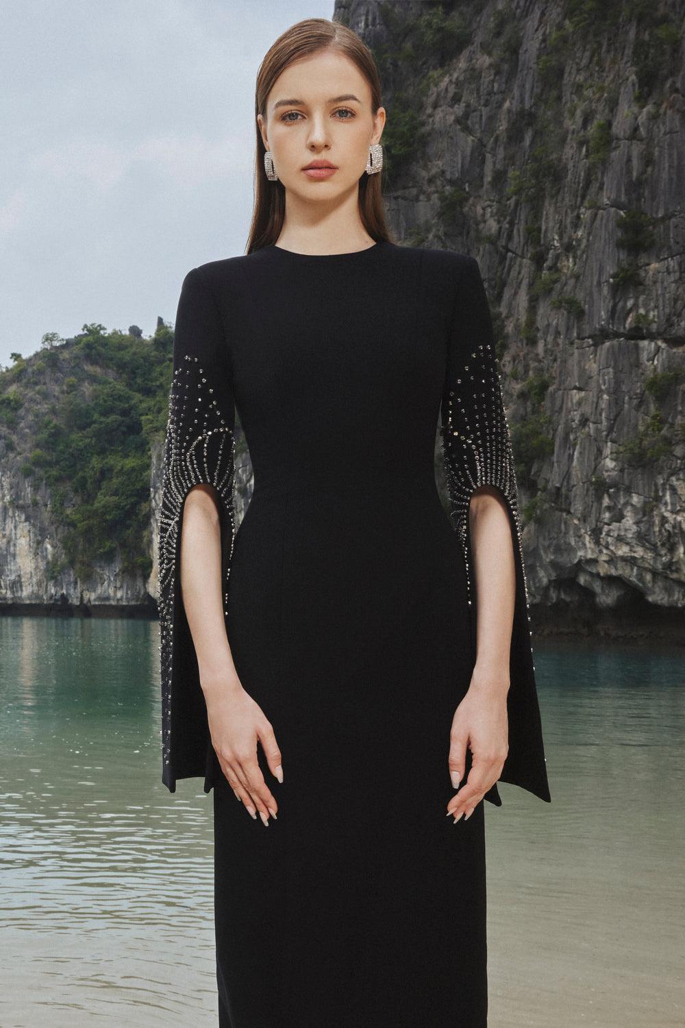 Slit-Sleeve Bodycon Dress