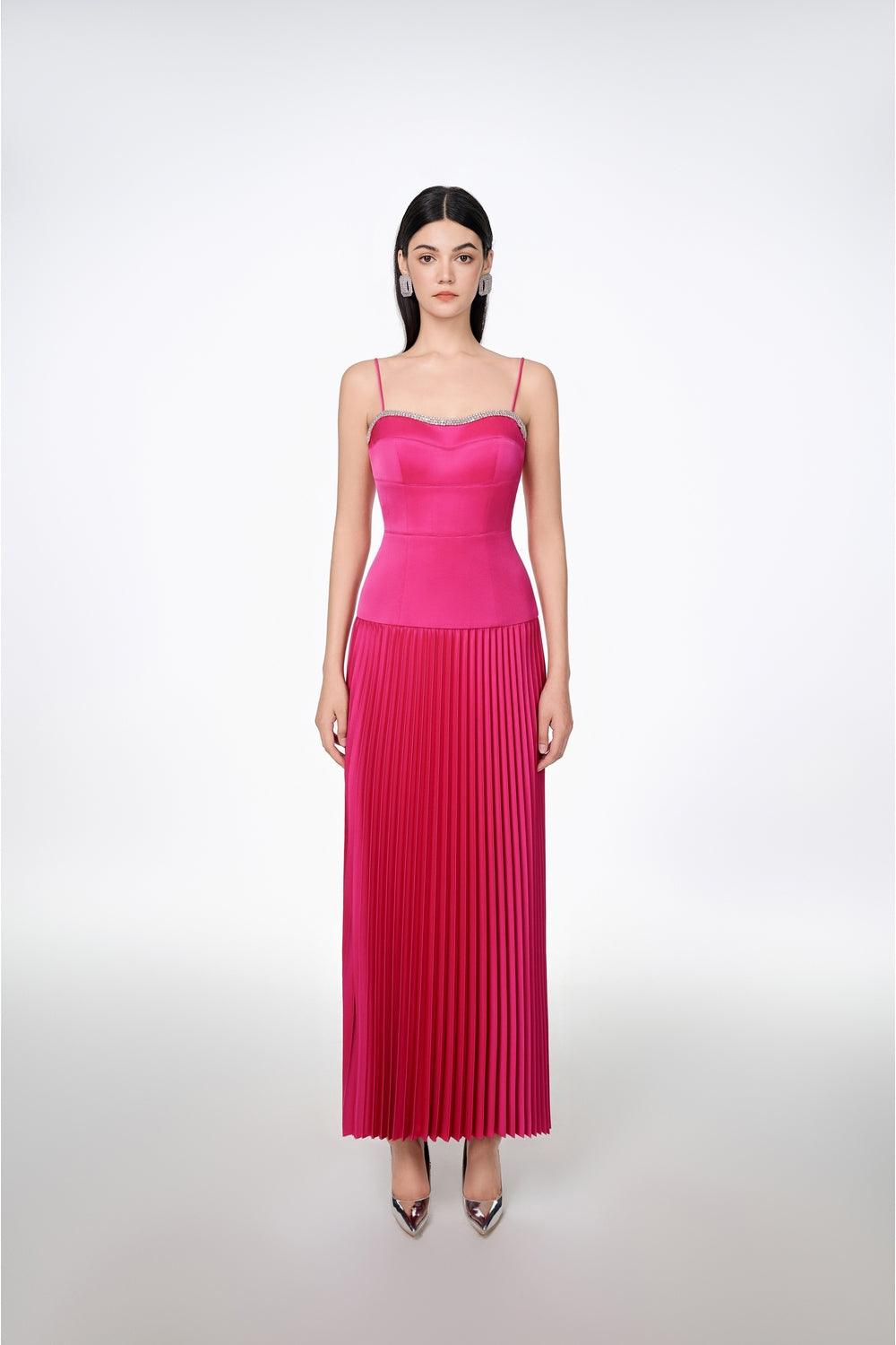 Camisole Pleated Maxi Dress