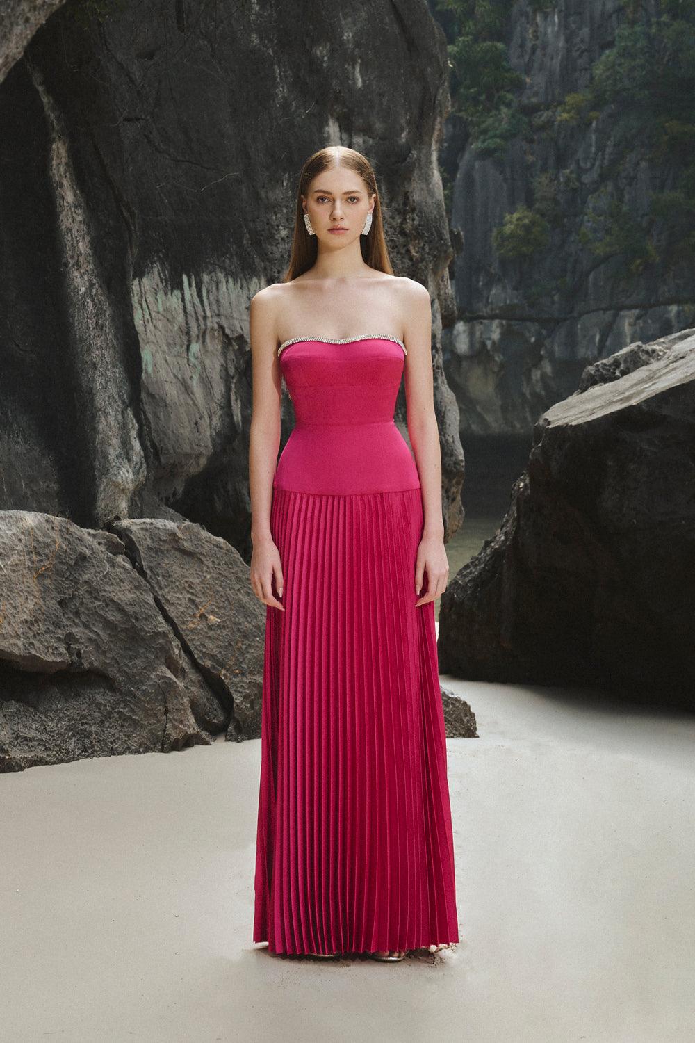 Camisole Pleated Maxi Dress