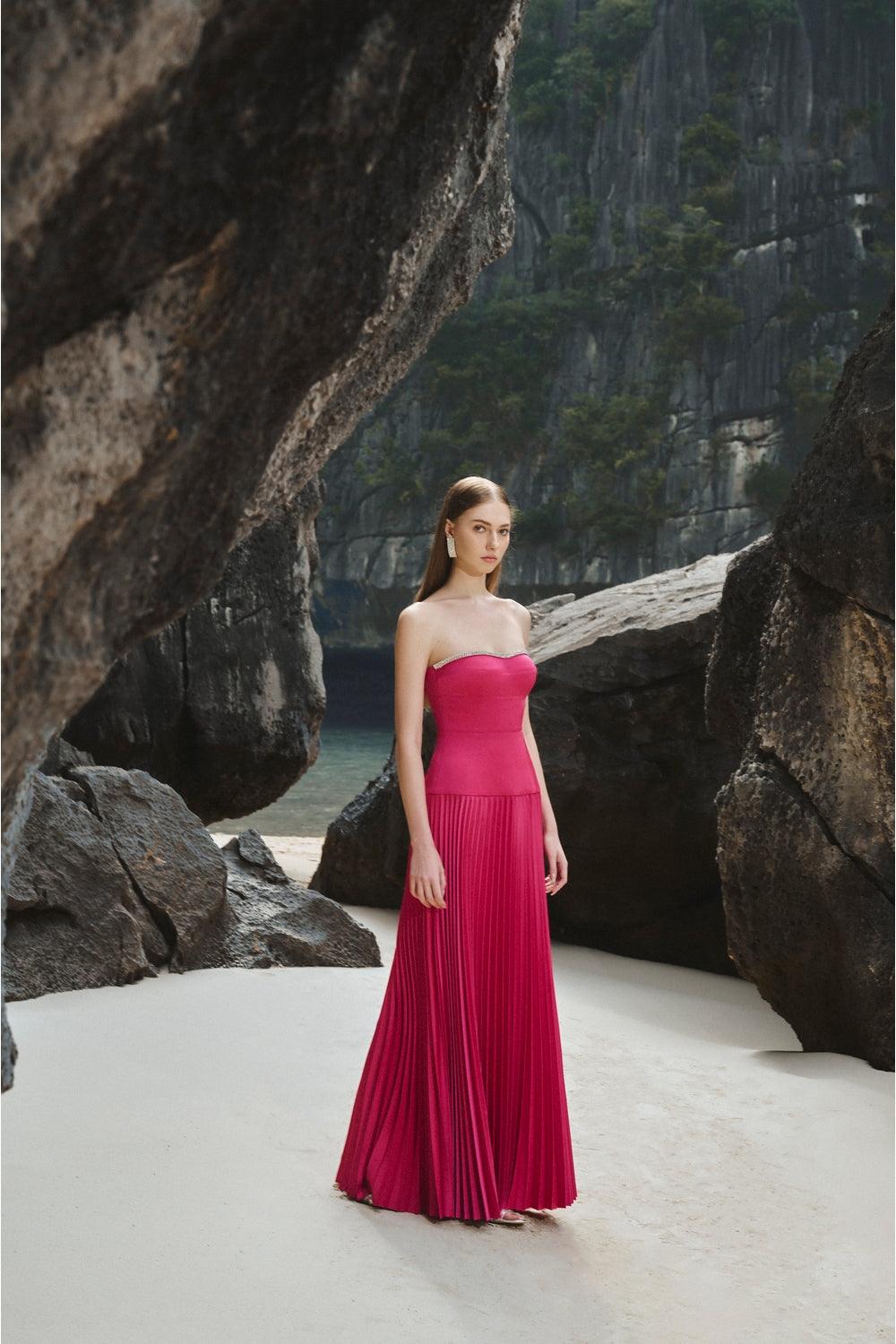 Camisole Pleated Maxi Dress