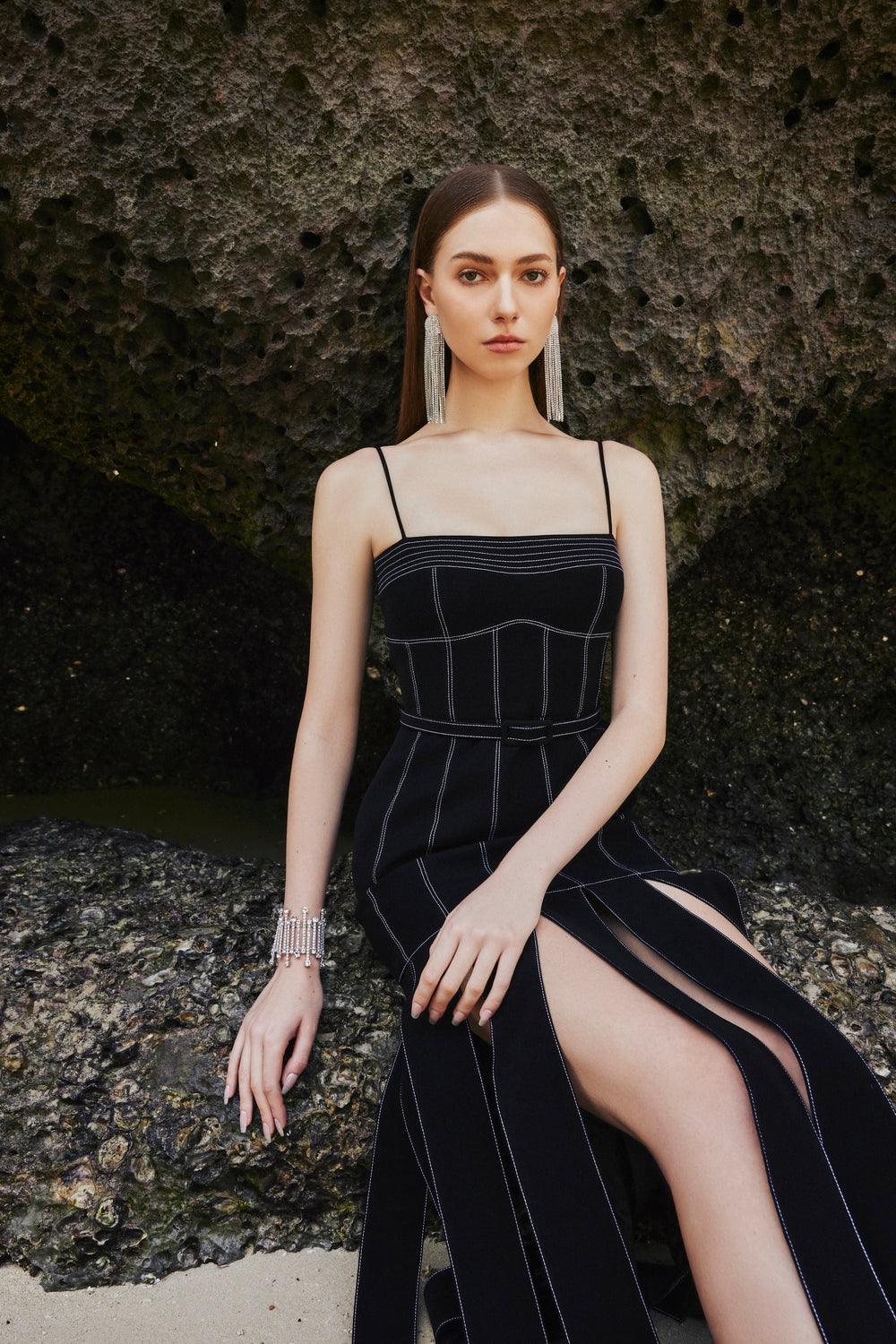 Contrast Stitch Camisole Dress