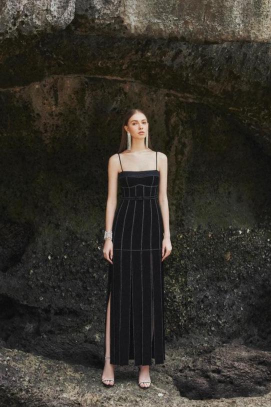 Contrast Stitch Camisole Dress