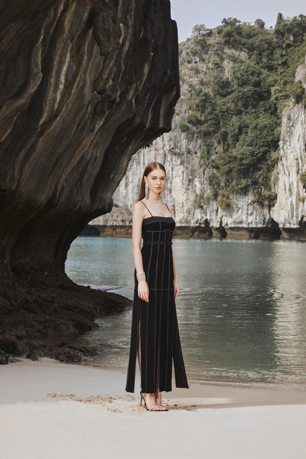 Contrast Stitch Camisole Dress